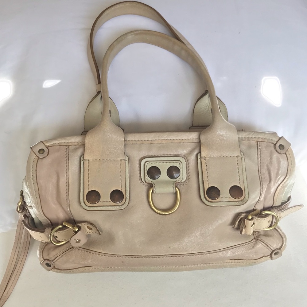Chloe blush cream handbag